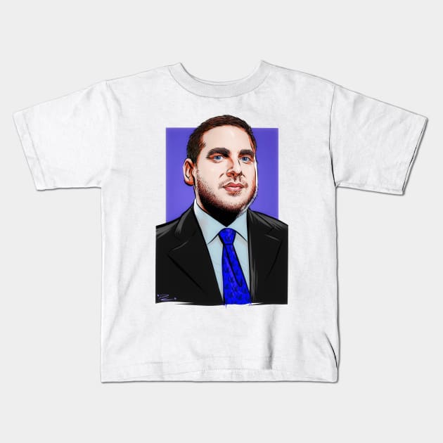 Jonah Hill - An illustration by Paul Cemmick Kids T-Shirt by PLAYDIGITAL2020